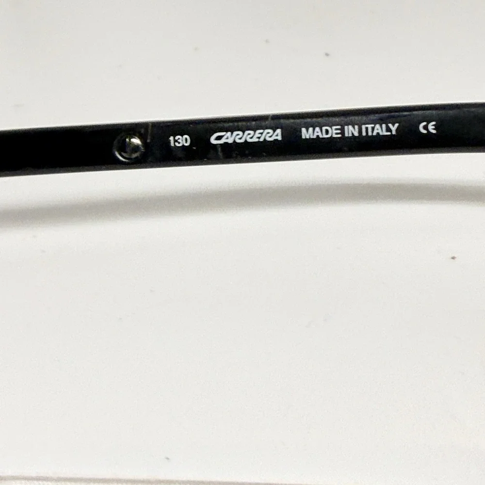 Carrera Sunglasses Mens‎ Black Metal Oval Frame Made in Italy 130 UV Protection